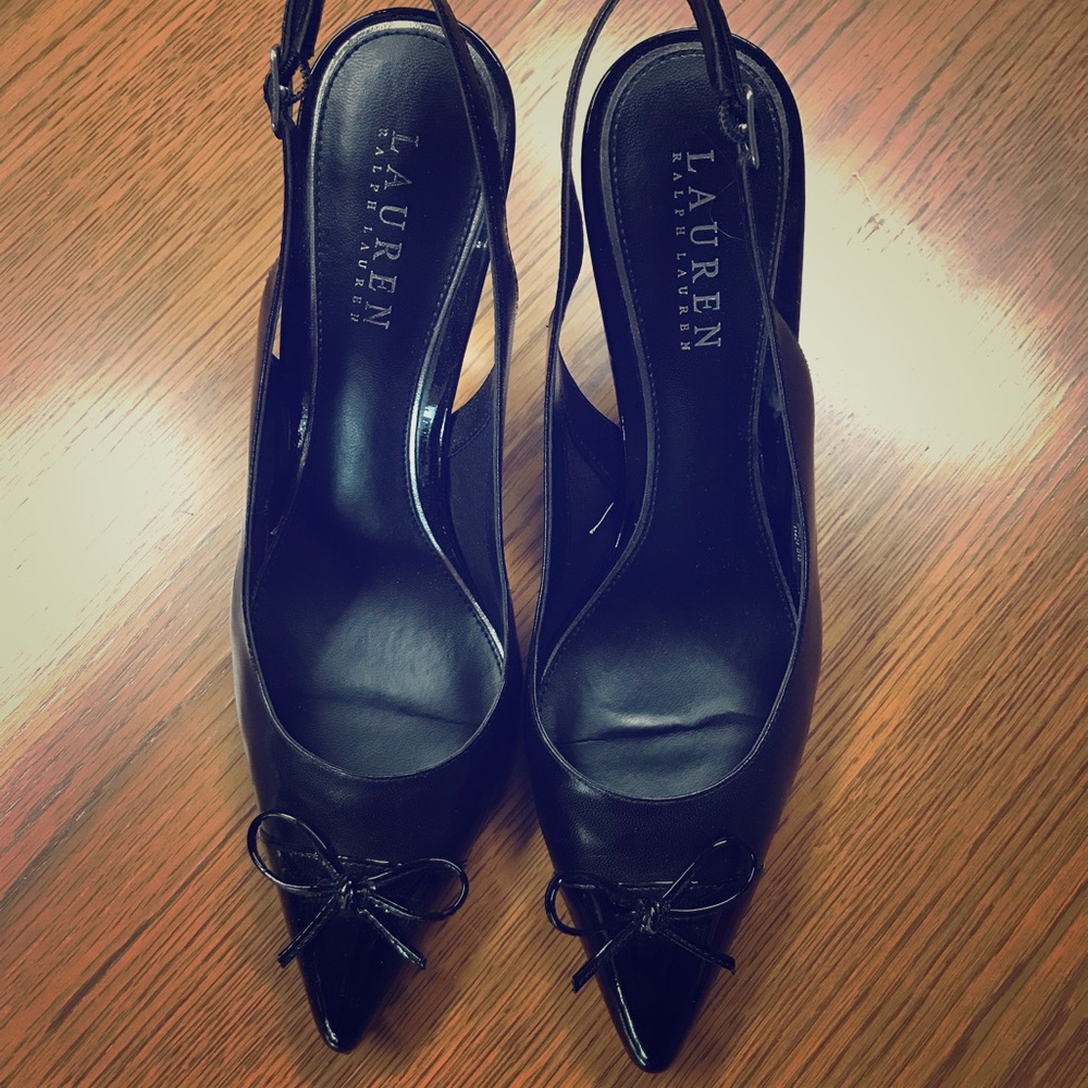 Ralph Lauren “Sienna” sling back pumps